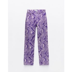 Zara Straight Fit Printed Jean